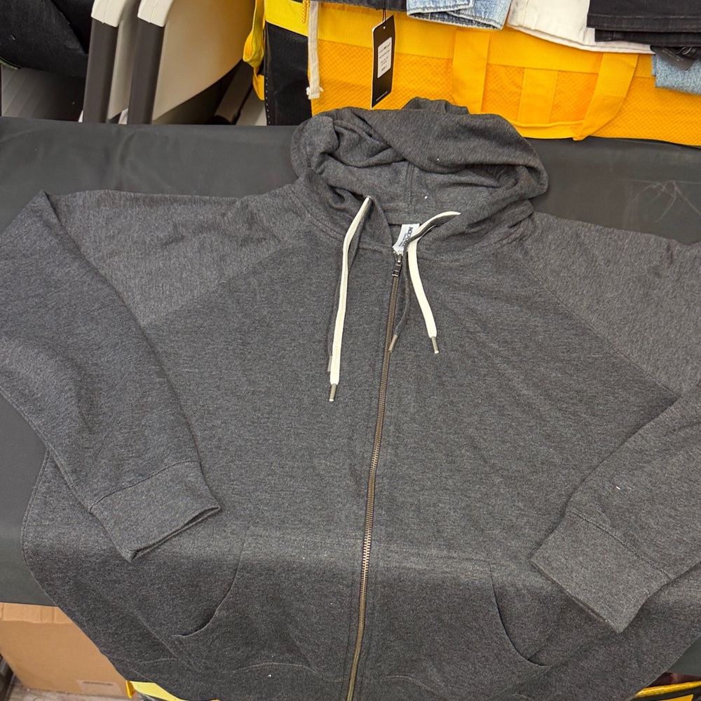 Independent Trading Company Men's Charcoal Gray Full Zip Hoodie Sweatshirt 2XL